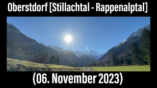 Oberstdorf Stillachtal  Rappenalptal  Petersalp  Einödsbach 06 November 2023 [upl. by Guerra]