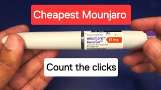 How to take Mounjaro lower dose by counting clicks from 15mg Mounjaro Kwikpen [upl. by Elocim]