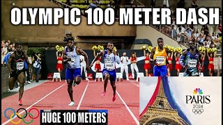 Fastest man on Earth Noah Lyles VS Kishane Thompson vs Oblique Seville Men 100 Meters Olympic Game [upl. by Ahseal680]