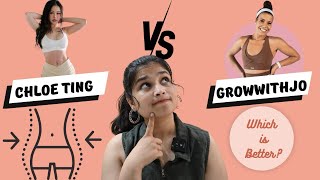 I did Chloe Ting’s and Growwithjo’s Workout for a Week Cardio vs Strength [upl. by Alenoel]