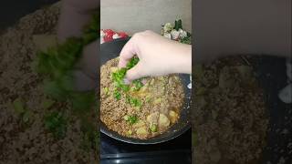 Dhaba Style Aloo Qeema Recipe shorts [upl. by Aikyn749]