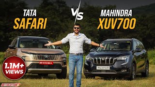 Tata Safari vs Mahindra XUV700 Comparison [upl. by Elkin]