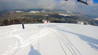 Stacje Narciarskie Złoty Groń i Zagroń  Istebna Gimbal 4K Narty [upl. by Ymrej772]