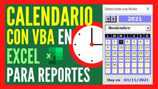 CALENDARIO con VBA 📆 en Excel ✅ Date Picker 2024 [upl. by Emmit]