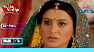 Sumitra ने मारा Jagdish को थप्पड़  Balika Vadhu  बालिका वधू  Highlight  Ep 992 [upl. by Putscher]