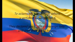 Ecuadorian National Anthem  quotSalve Oh Patriaquot ESEN [upl. by Elleinet]