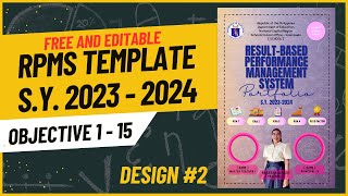 RPMS TEMPLATE SY 20232024 for TEACHER IIII FREE amp EDITABLE OBJECTIVE 115  DESIGN 2 [upl. by Schroer355]