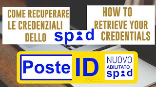 COME RECUPERARE LE TUE CREDENZIALI SPID  How to retrieve your SPID credentials  English tutorial [upl. by Aicil]