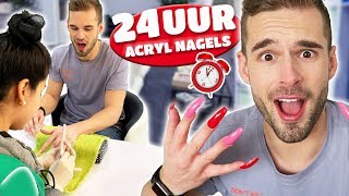 LANGE ACRYL NAGELS DRAGEN VOOR 24 UUR Challenge [upl. by Anhej]