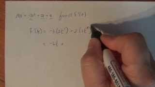 Differential Calculus Finding the derivative of a quadratic equation [upl. by Hardie762]