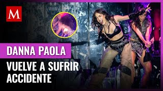 Danna Paola sufre caída en pleno concierto y se vuelve viral [upl. by Yusem]