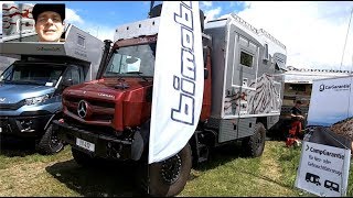 BIMOBIL EX432 EXPEDITION VEHICLE RV MERCEDES BENZ UNIMOG U4023 WALKAROUND AND INTERIOR [upl. by Heater428]