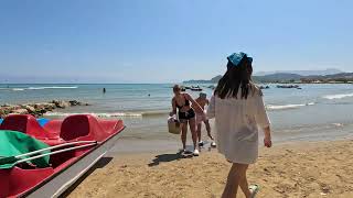 Sidari Beach  Corfu Greece2023  Walking Tour4k [upl. by Nylecaj]