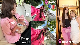 Where Ive Been The Last Two Months Im An Aunt Now Paris  New York Vlog [upl. by Yeslaehc]