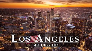 Stunning Los Angeles 4K UHD 🇺🇸 by Drone  Los Angeles Night 4K  Amazing Skylines  LA California [upl. by Yadrahc]