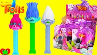 Trolls Movie Pez Candy Dispensers and Blind Bag Surprises [upl. by Yeldahc]