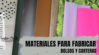 Materiales para fabricar bolsos morrales y carteras [upl. by Barny]