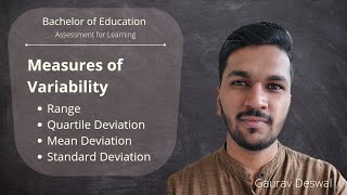 Measures of Variability  Quartile Mean and Standard Deviation  Assessment for Learning  BEd [upl. by Ailliw742]