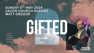 Sun 5 May  Vazon Elim Pentecostal Church Guernsey  Gifted  APEST Shepherd  1 Peter 5 [upl. by Shellans]