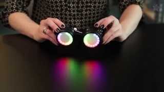 Kaleidoscope Eyes NeoPixel Ring Costume Goggles [upl. by Odlanor390]