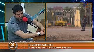 INTENDENTE DE TOSTADO ANDRES CAGLIERO ANUNCIA CONSTRUCCION DE UN AULA [upl. by Edrahs981]