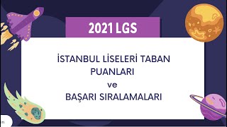 2021 İstanbul Liseleri Taban Puanları En İyi 10 İstanbul Lisesi [upl. by Llenel391]