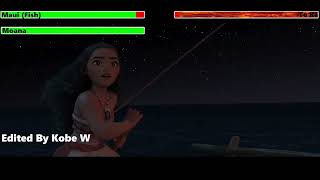 Moana amp Maui vs TeKa First Fight with healthbars [upl. by Percy]