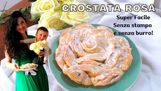 TORTA per la FESTA DELLA MAMMA  Ricetta facile di Gabri Crostata senza burro Rosa Ripiena [upl. by Ailb]