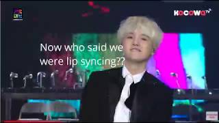 Sugas Response to HATERS quotBTS lip syncsquot [upl. by Yvan809]