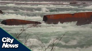 Famous shipwreck moves toward Niagara Falls [upl. by Hogue]