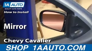 How To Replace Side Rear View Mirror 9505 Chevy Cavalier [upl. by Ariaes]