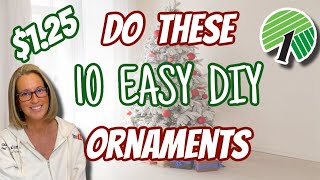 Do these 10 EASY DIY ORNAMENTS for your TREE 2022 Dollar tree DIY Ornaments [upl. by Noyad]