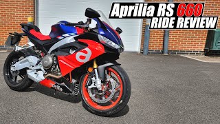 202324 Aprilia RS 660  First Impressions Ride Review [upl. by Atsirhcal625]