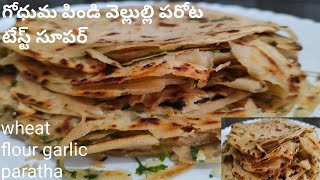 వెల్లుల్లి పరోట garlic parata in teluguparata recipe [upl. by Yewed]