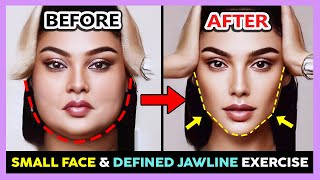 ✨GET SMALL FACE amp MORE DEFINED JAWLINE EXERCISE  Sharp amp Strong Jawline Chiseled Jawline Mewing [upl. by Aiekan]