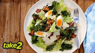 Caesar Salad Recipe with Kale  Woolworths Take 2 [upl. by Mcgean]