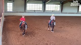 Terry Riddles reined cow horse exercise [upl. by Aikal541]