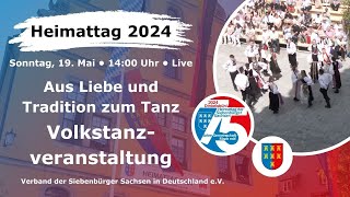 Volkstanzveranstaltung der SJD  Heimattag der Siebenbürger Sachsen 2024  Dinkelsbühl [upl. by Ecinerev]