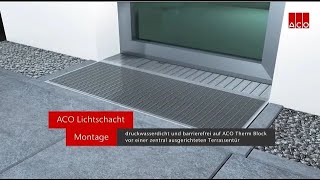 Schnittstelle LS07 Barrierefreier Übergang – Lichtschacht und Fassadenrinne vor Terrassentür [upl. by Hannej]