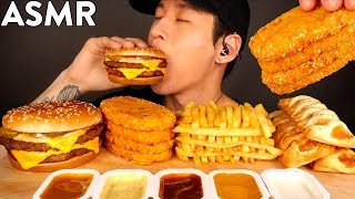 ASMR DOUBLE CHEESEBURGER HASH BROWNS FRIES amp APPLE PIES MUKBANG No Talking EATING SOUNDS [upl. by Ardnaeed]