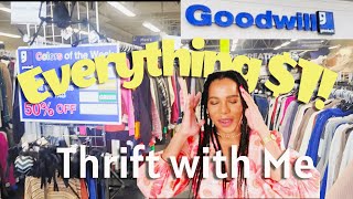 GOODWILL THRIFT WITH ME  EVERYTHING 1  Styling Thrift Haul  Model Image [upl. by Lalittah165]