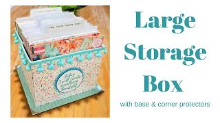 Storage Box Tutorial  6 x 6 Paper Storage  DIY Chipboard Storage Box [upl. by Eatnoed]