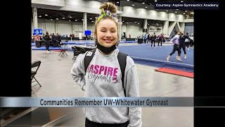 Communities remember UWWhitewater gymnast [upl. by Mulderig]