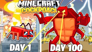 I Survived 100 Days as a COCKROACH in Minecraft [upl. by Erelia]