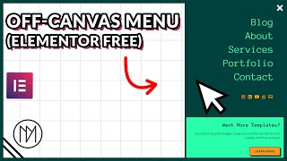 OffCanvas No Extra Plugins  Free Elementor Flexbox Container Tutorial [upl. by Channing]