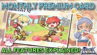 RAGNAROK MONTHLY PREMIUM CARD — All Features Explained  Ragnarok Mobile Eternal Love [upl. by Askari950]