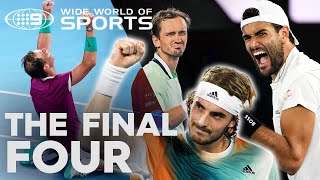 Every match point from the final four men Australian Open 2022  Wide World of Sports [upl. by Lyrahc]