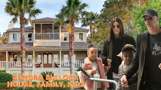 SANDRA BULLOCK house family kids personal life husband 2024 [upl. by Ateuqram]