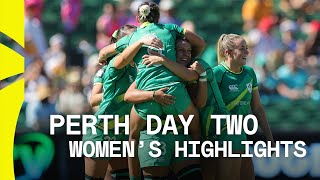 South Africa SHOCK Great Britain  Perth HSBC SVNS Day Two Womens Highlights [upl. by Enahsed]