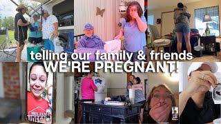 Telling Our Family and Friends We are Pregnant after infertility 💛 pregnancy reaction videos [upl. by Airual899]